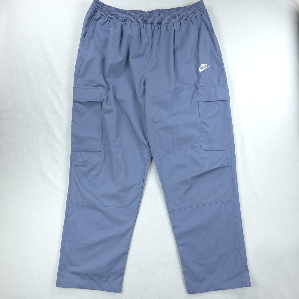Nike Cargo Pants Mens 2XL Blue Relaxed Fit Lightweight Utility Techwear